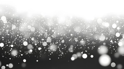 Leinwandbilder - Mesmerizing winter landscape with a flurry of glistening snow flakes falling softly against a blurred ethereal bokeh background creating a magical serene and tranquil atmosphere