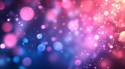 Aufkleber - Sparkling Bokeh Lights in Vibrant Gradient Backdrop for Holiday Party or Concept  Blurred Glittering Shimmering Texture with Colorful Lights  Abstract Digital Effect Background