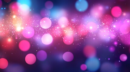 Leinwandbilder - Stunning abstract background of glittering shimmering lights luminous bokeh and captivating cosmic energy creating a mesmerizing festive and enchanting atmosphere