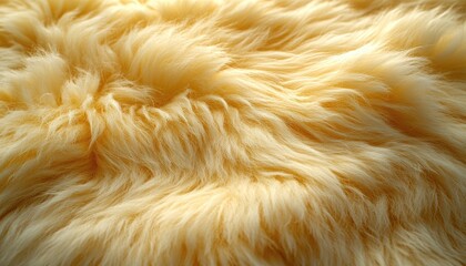 Wall Mural - Soft Pale Yellow Fur Texture Background