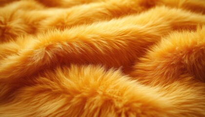 Wall Mural - Golden Fur Texture Soft Luxurious Fluffy Warm