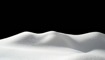Poster - Snowdrift creating undulating shapes on black background