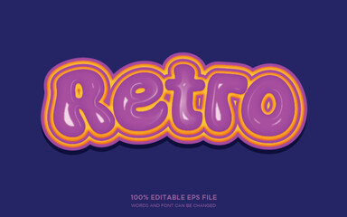 Poster - retro vintage text style effect