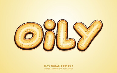 Poster - oily 3d editable text style effect