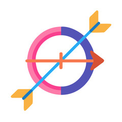 Poster - Archery Icon with colorful arrows and target design