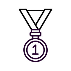 Canvas Print - Marathon Medal Icon on white background