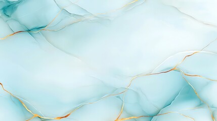 Poster - A beautiful abstract background featuring soft blue and white hues with delicate golden veins. Ideal for artistic projects, digital designs, and creative presentations.