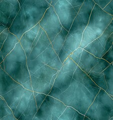 Poster - A captivating abstract background featuring a blend of teal and gold textures, perfect for use in various design projects, presentations, and artistic creations.