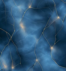 Poster - A captivating abstract background featuring dark blue and gold lines creating a stunning visual effect. Perfect for use in digital art, presentations, and creative projects.