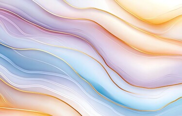 Poster - A captivating abstract background featuring soft, flowing waves of pastel colors
