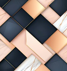 Poster - A contemporary abstract design featuring a harmonious blend of geometric shapes, textures, and colors, creating a stylish and modern visual appeal for various creative purposes.