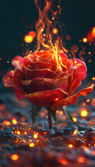 Poster - Burning Rose