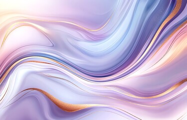Poster - A mesmerizing abstract background featuring flowing waves of soft pastel colors, seamlessly blending together
