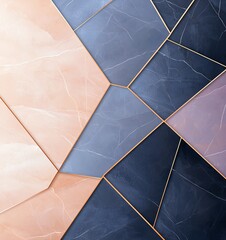 Poster - A modern abstract design featuring hexagonal tiles in a gradient of soft pastel colors, creating a visually striking pattern ideal for backgrounds or artistic projects.
