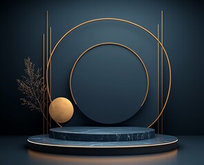 Poster - A modern, artistic display featuring geometric shapes and muted colors