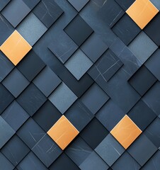 Poster - A modern geometric design featuring a pattern of dark and light tiles, creating a stylish and sophisticated look for contemporary spaces.