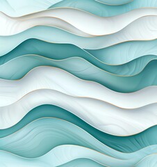 Poster - A soothing abstract wave pattern in shades of blue and white, perfect for backgrounds, designs, and creative projects. This modern artwork brings a sense of calm and inspiration.