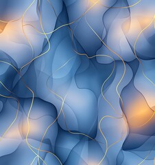 Poster - A stunning abstract background featuring smooth, flowing shapes in shades of blue and subtle highlights. Perfect for use in digital designs, presentations, and artistic projects.