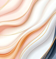 Poster - A stunning abstract design featuring smooth, flowing waves in soft pastel colors. Perfect for backgrounds, wallpapers, or creative projects to evoke a sense of calm and elegance.