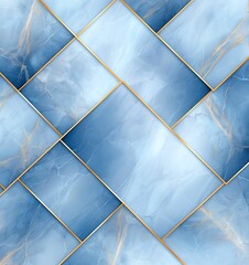 Poster - A stunning abstract marble background showcasing a blend of blue tones with golden accents. Ideal for backgrounds, wallpapers, or artistic designs.