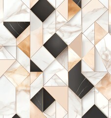 Poster - A stunning geometric pattern featuring a mix of marble-inspired textures and colors, perfect for backgrounds, wallpapers, or graphic design projects.