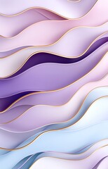 Poster - A vibrant abstract background showcasing fluid curves in soft pastel colors