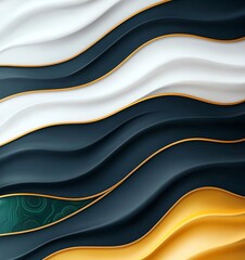 Poster - A vibrant abstract background showcasing flowing waves in contrasting colors. Ideal for digital projects, presentations, or artistic applications that require a modern aesthetic.