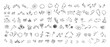 © Konstantin - Manga or anime comic emoticon element graphic effects hand drawn doodle vector illustration set isolated on white background. Cartoon style manga doodle line expression scribble anime mark collection.