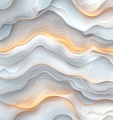 Poster - Abstract marble layered waves in soft pastel colors create a soothing background