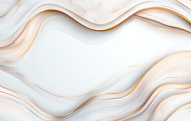 Poster - Abstract waves in soft, flowing lines with warm tones create a modern and elegant background. Ideal for design projects, promotions, or as a stylish canvas for creativity.