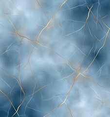 Poster - An abstract background featuring a soft blue gradient blended with delicate golden veins, perfect for creating modern and elegant designs in various digital applications.