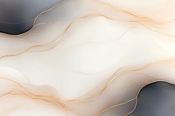 Poster - An abstract digital artwork showcasing flowing lines and soft colors. The design blends warm hues with cool undertones, creating a serene and harmonious visual experience.