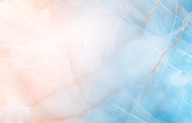 Poster - An abstract marble texture featuring soft hues of pastel blue and pink, creating a calming and elegant background suitable for various design projects.