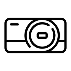 Wall Mural - pocket camera line icon