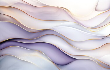 Poster - An abstract wave pattern showcasing soft gradients in pastel colors