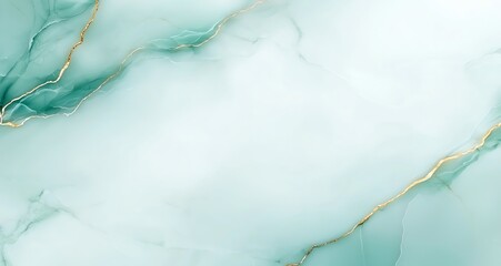 Poster - An elegant abstract background featuring soft mint green and gold accents. Perfect for presentations, digital art, and design projects seeking a sophisticated touch.