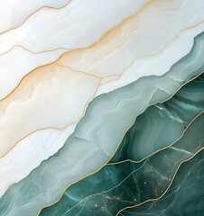 Poster - Elegant abstract background featuring fluid art with soothing colors and golden accents, perfect for modern design projects, wallpapers, and creative visual presentations.