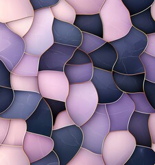 Poster - Unique abstract background features smooth, interlocking shapes in soft pastel colors, creating a harmonious and stylish design perfect for modern digital projects.