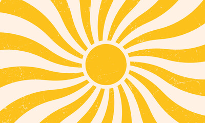 retro sun rays sunburst abstract yellow background vintage wavy swirl sunrise grunge rough texture p
