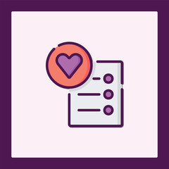 Poster - WishList Icon: Prioritized Tasks with Heart