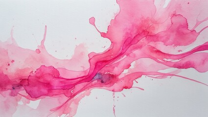 Poster - vibrant pink watercolor abstract design on a light background