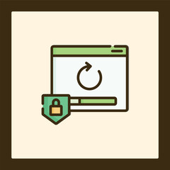 Poster - Secure Data Backup Icon: System Restore and Protection