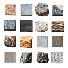 Poster - Collection of Various Natural Stones and Textures for Design Projects