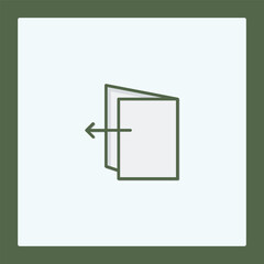 Fototapete - Log Out Icon:  Clean and Minimalist Design