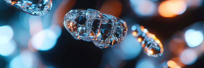 Poster - Translucent Objects with Bokeh Background