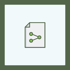 Poster - Paper Sharing Icon: Digital Document Collaboration Symbol