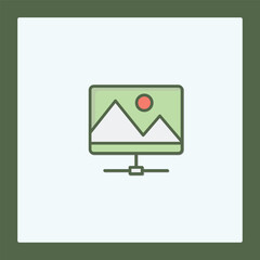 Poster - Connected Photo Gallery Icon Minimalist Design