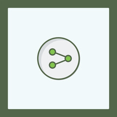 Poster - Modern Minimalist Share Icon Design, Converted for Digital Use