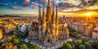 © Man888 - Barcelona Sagrada Familia Cathedral Exterior, High-Resolution Architectural Detail Stock Photo