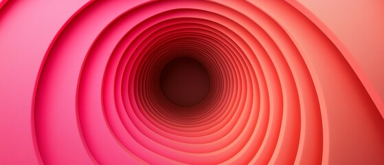 Poster - A swirling tunnel of soft pink hues, creating a sense of depth and movement, inviting viewers to explore its inner space.